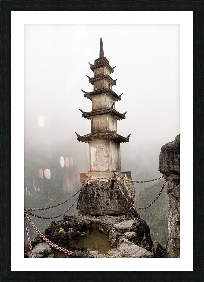 Hillside Pagoda Picture Frame print
