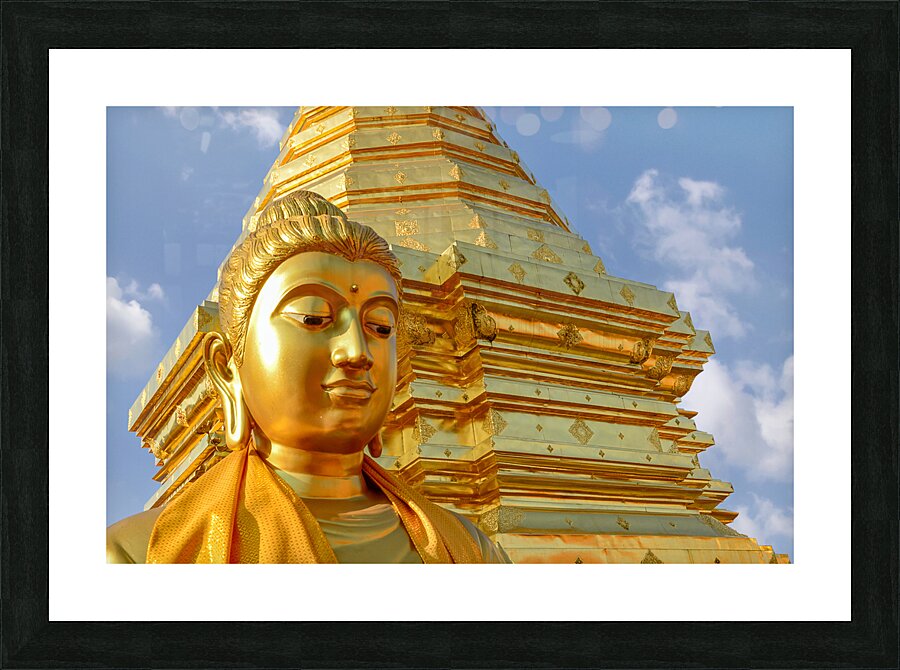 Golden Buddha Picture Frame print