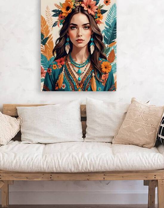 Bohemian Womans Portrait | Vintage Art 2 by Dekel Bar