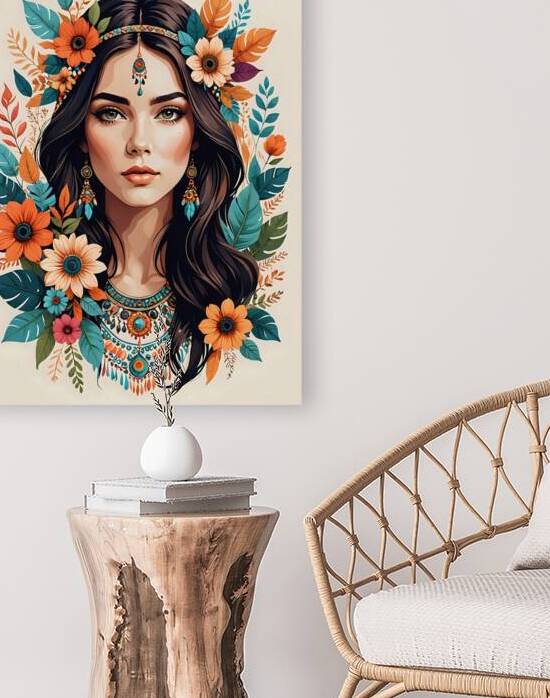 Bohemian Womans Portrait | Vintage Art 1 by Dekel Bar