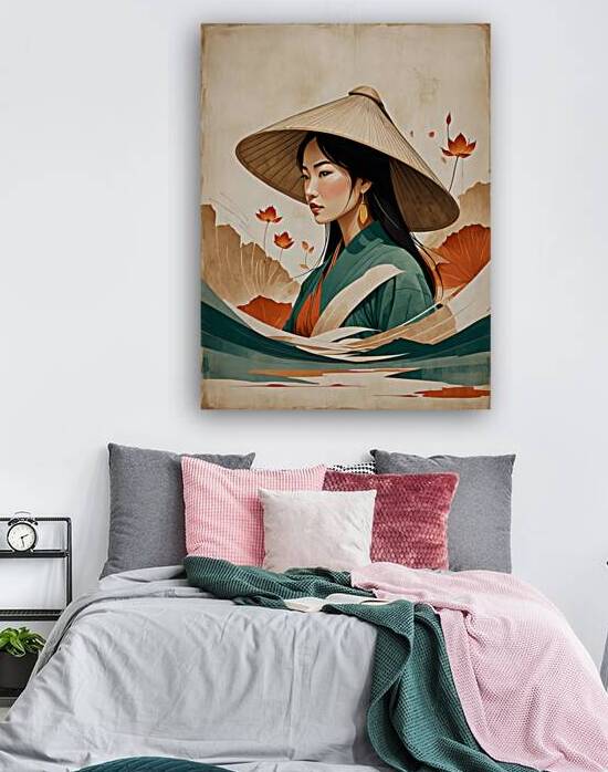 Vietnamese Woman Abstract Art by Dekel Bar