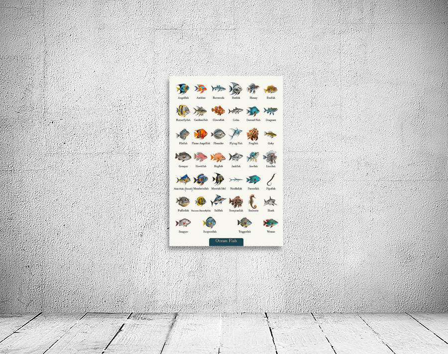 40 Ocean Fish Wall Preview