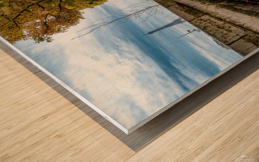 Bench with a view Wood print