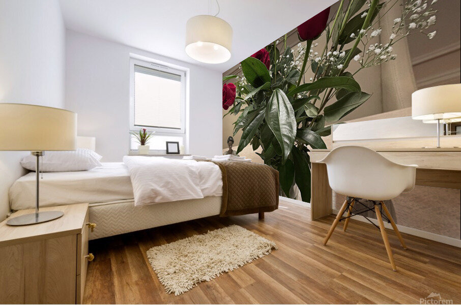 Dinner Table Roses Mural print