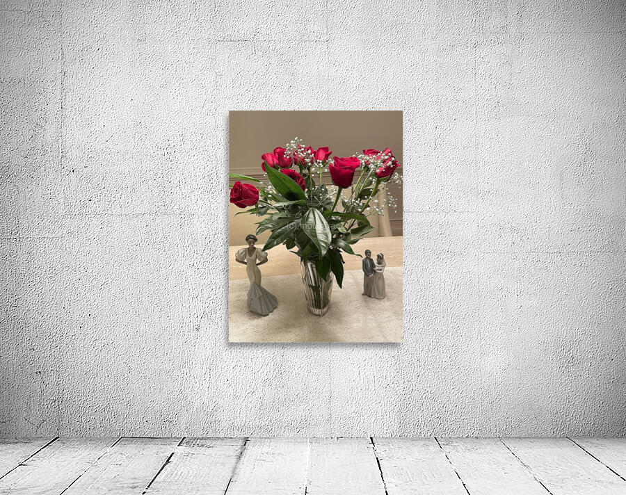 Dinner Table Roses Wall Preview