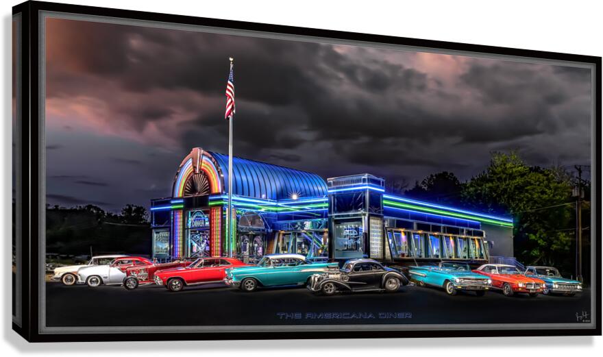 The Americana Diner Canvas Print