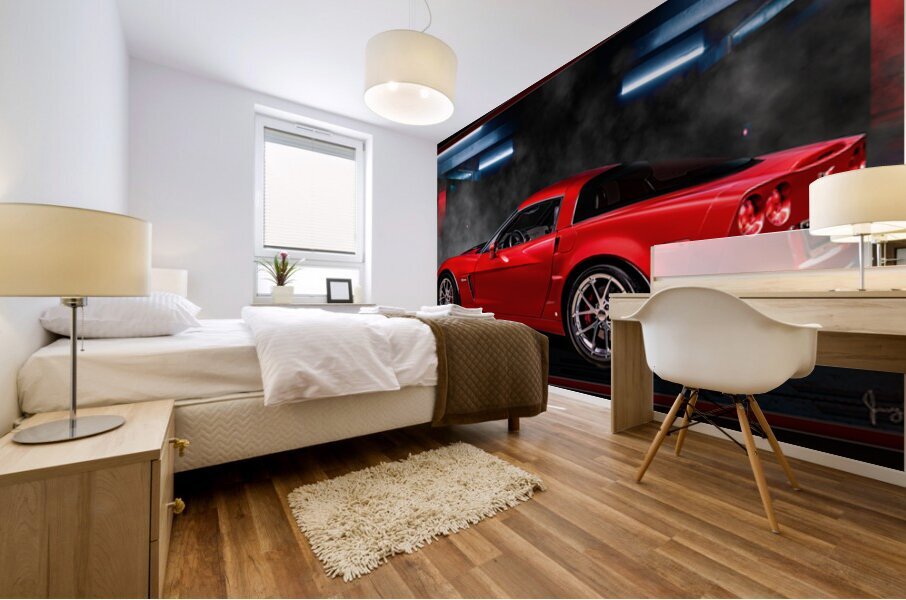 Cooksey Corvette – Under Lights Mural print