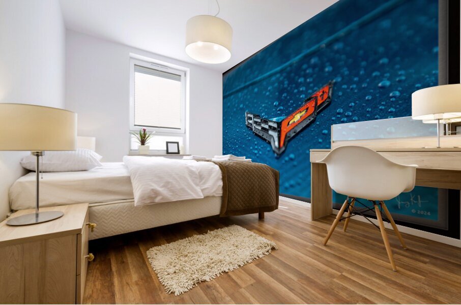 Rain & Chrome Mural print