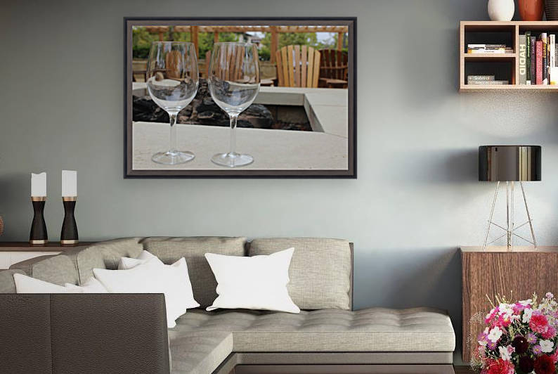 Wineglasses by Firepit by Chris Roberts Design