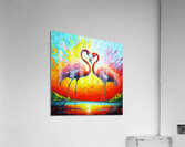 Flaming Hearts Acrylic Print