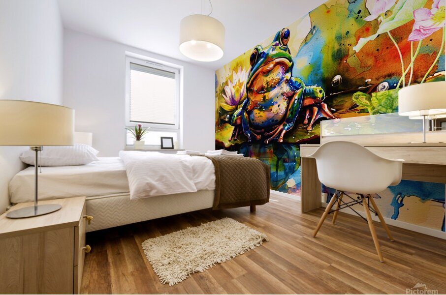 Froggy Pond Mural print