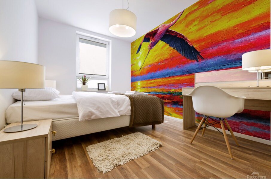 Flaming Horizons Mural print