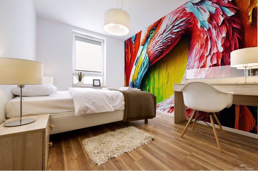Flamingo Elegance Mural print