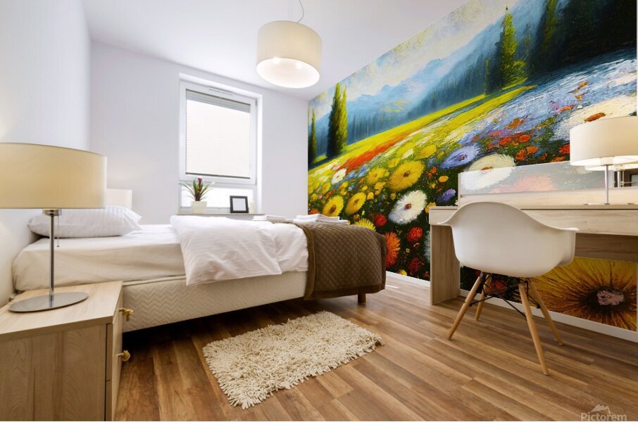 Vibrant Meadow Mural print