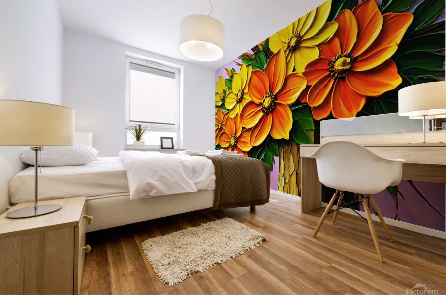 Vibrant Blooms Mural print
