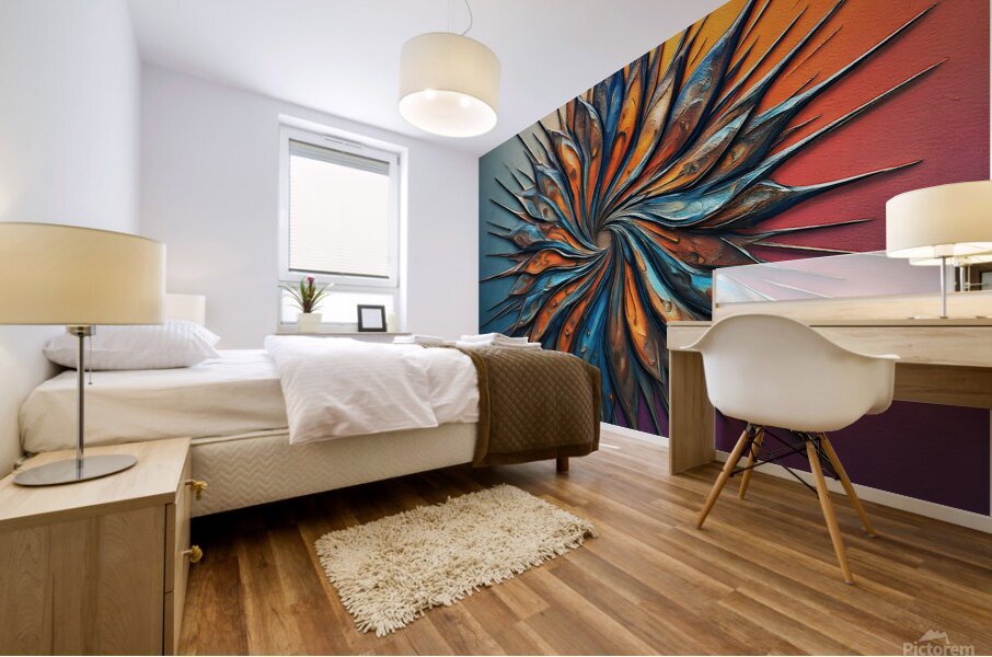 Cosmic Bloom  Mural print