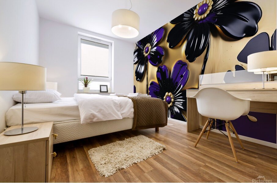 Midnight Bloom Mural print