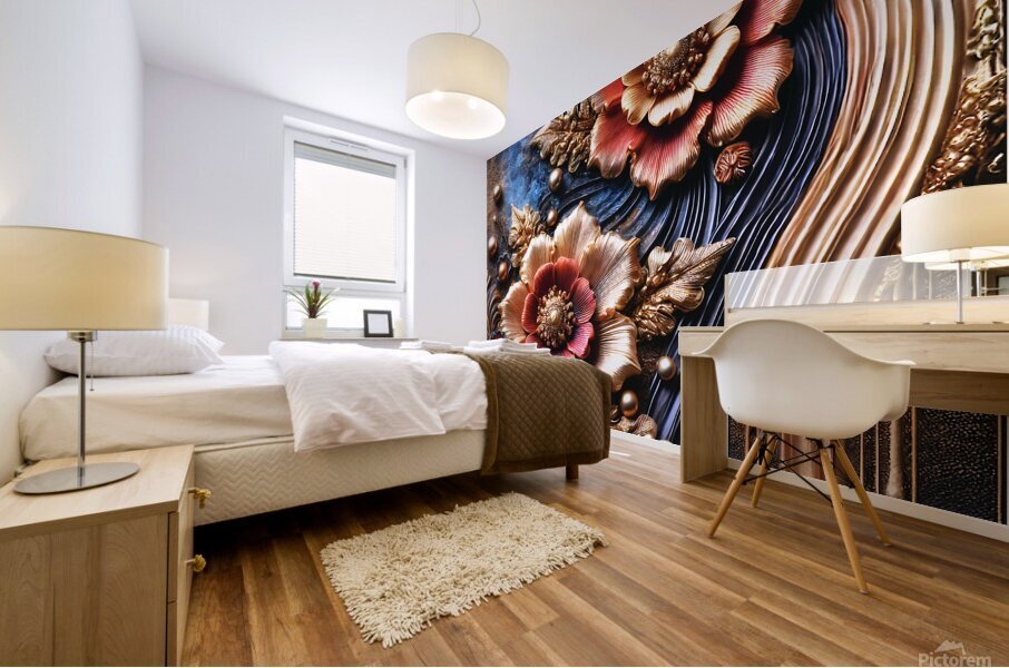 Opulent Bloom  Mural print