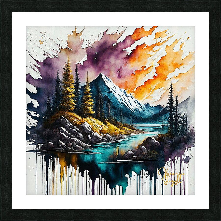 Serene Mountain Escape Picture Frame print