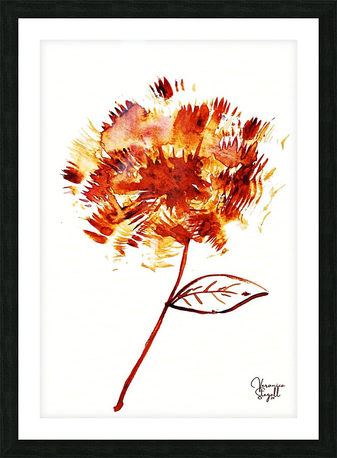 Fiery Bloom Picture Frame print