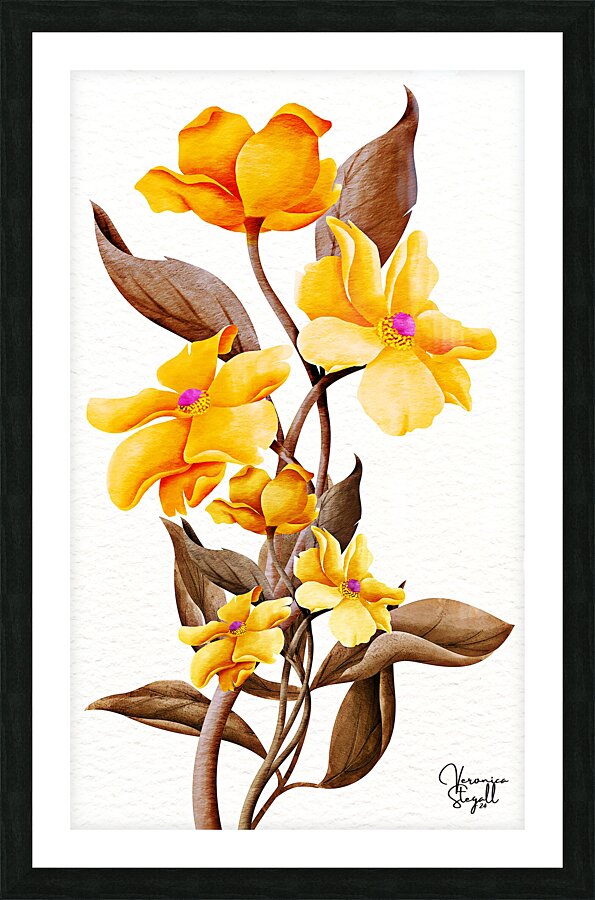 Golden Harmony Picture Frame print