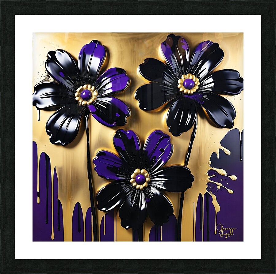 Midnight Bloom Picture Frame print