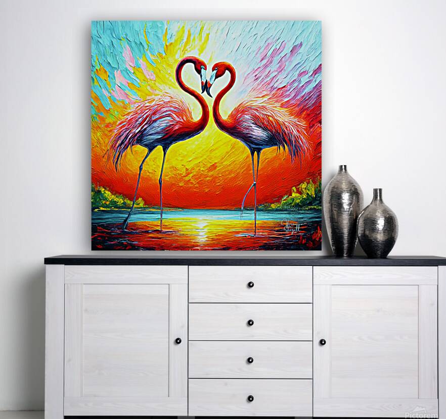 Flaming Hearts Reproduction