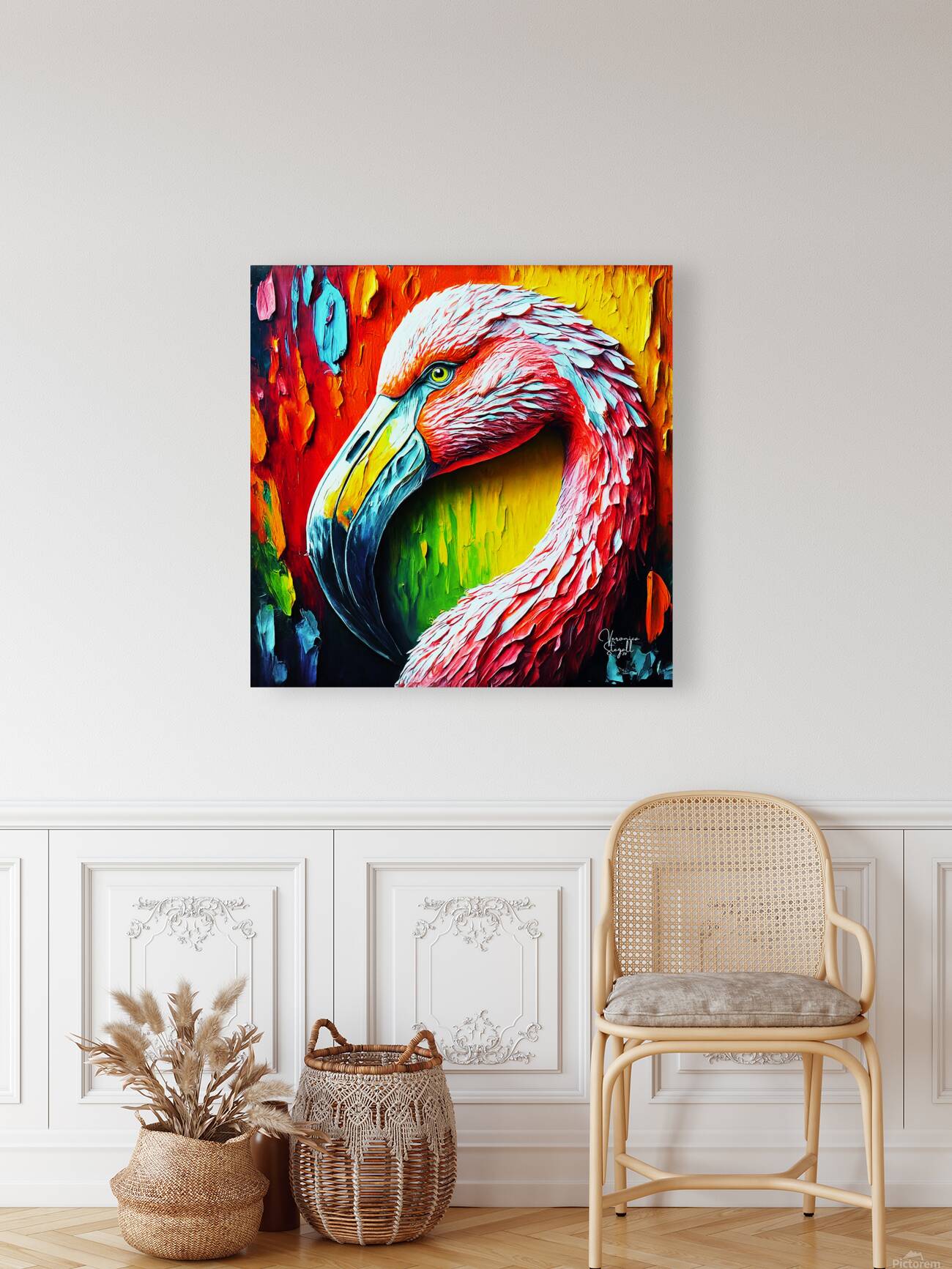 Flamingo Elegance Reproduction