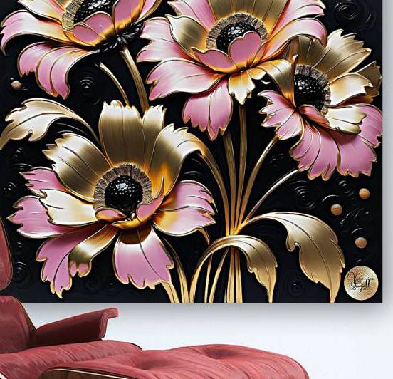 Pink and Gold Elegance by Veronica Stegall