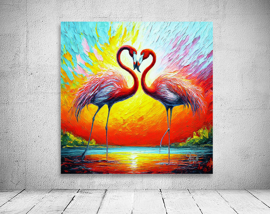 Flaming Hearts Wall Preview