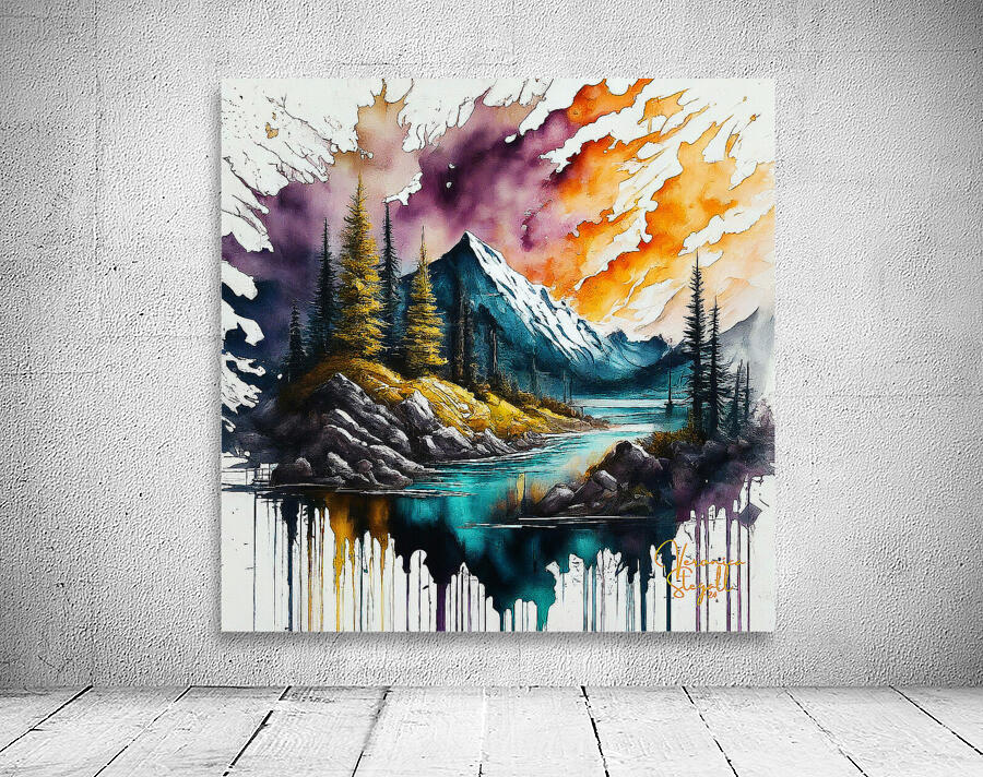Serene Mountain Escape Wall Preview