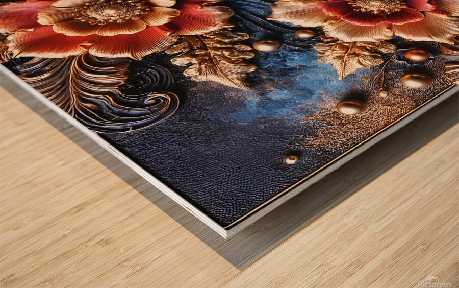 Opulent Bloom  Wood print