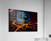 Geodesic seaside metropolis Acrylic Print
