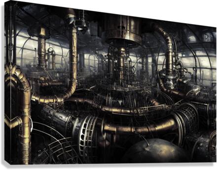 Steampunk tokamak Canvas Print