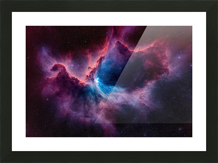 Violet Nebula Picture Frame print