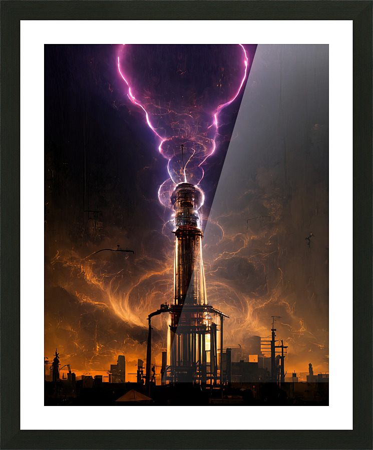 Artificial lightning 2 Picture Frame print