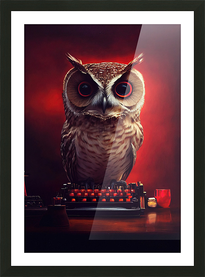 [Owl Journalist] Picture Frame print