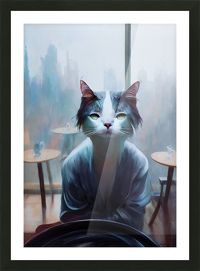 [Tea House Cat] Picture Frame print