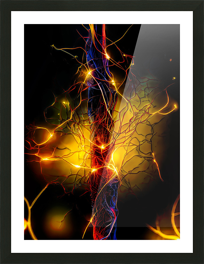 Synaptic Activity Picture Frame print