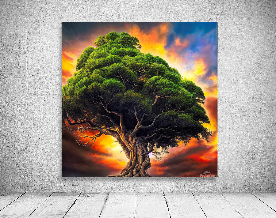 Powerful Tree at Sunset Wall Preview