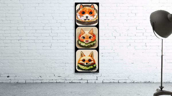 Foxie Sushi Wall Preview