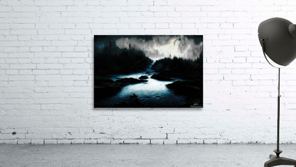 [Moody Night River] Wall Preview