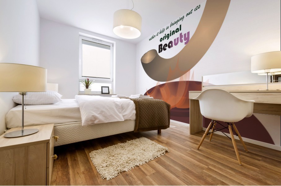 burning  gold Mural print