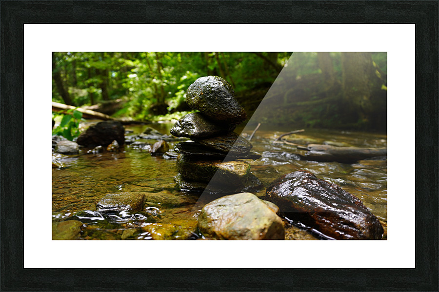 Meditation Rocks  Picture Frame print