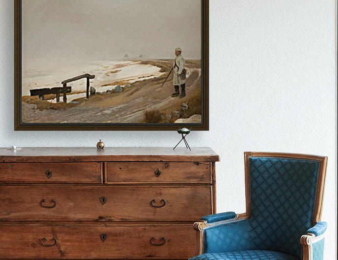 A solider by the edge of the sea by Laurits Andersen Ring