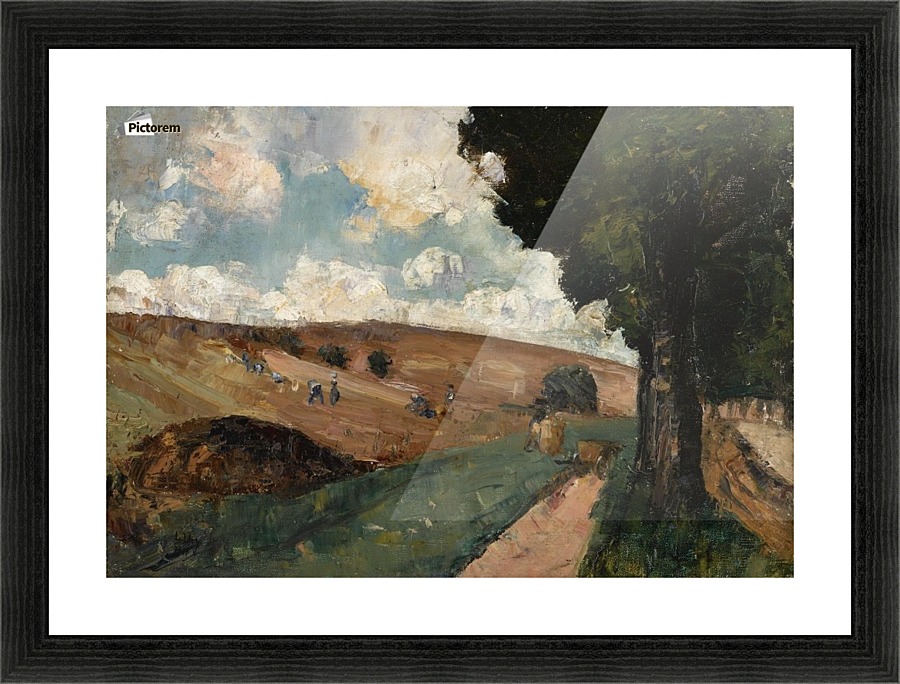 Workers in a FIield, Thuringen Picture Frame print