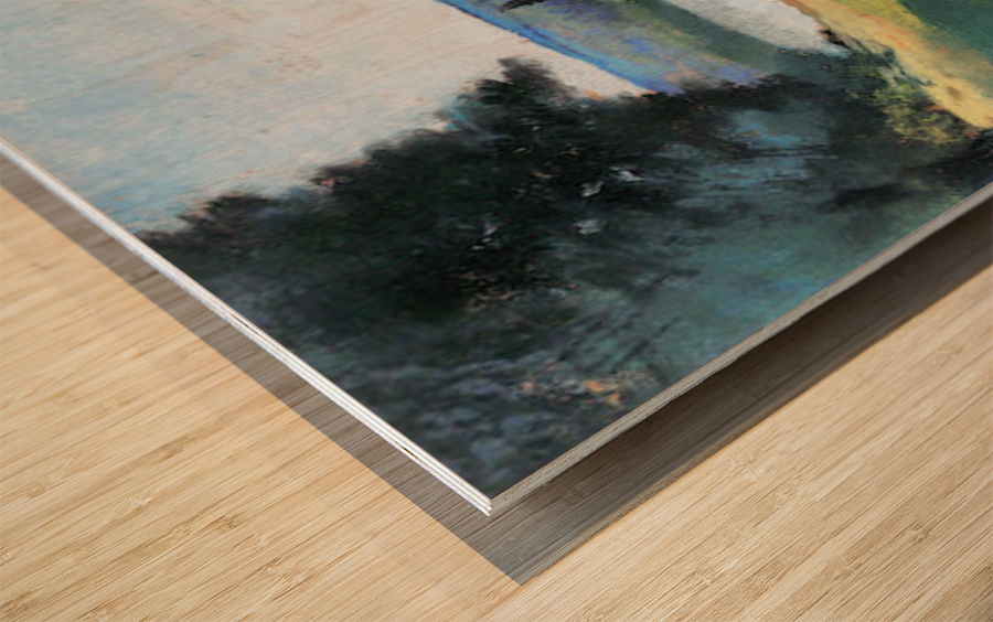 Sea and Landscape Wood print