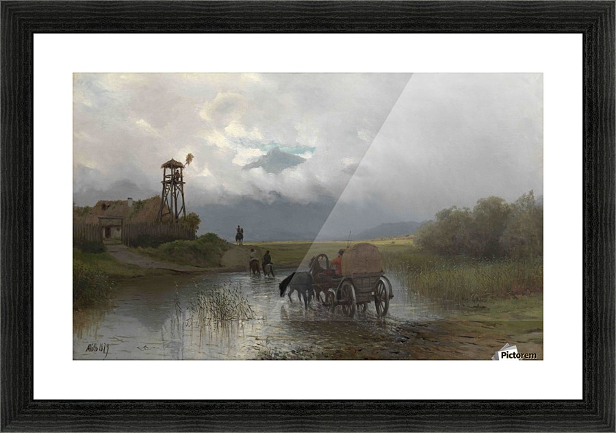 Crossing the River Picture Frame print