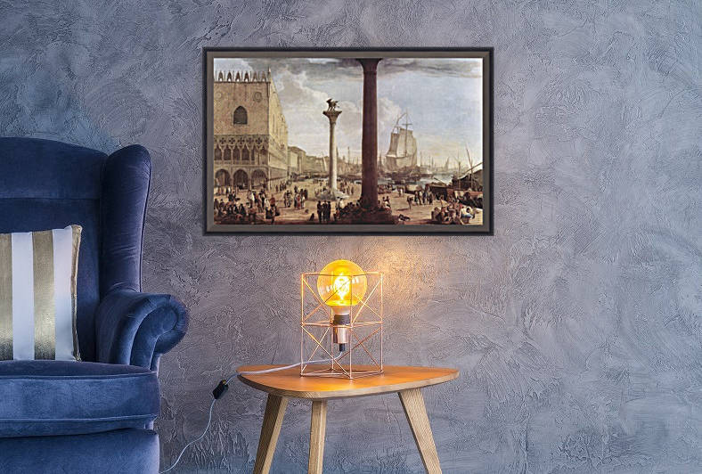 Italian city view with figures by Luca Carlevarijs