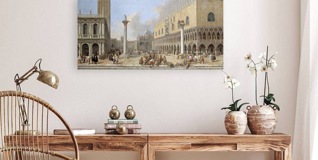 The Piazzetta at Venice by Luca Carlevarijs